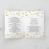 Programme de mariage Faux Gold Foil Parties scinti (Intérieur)