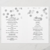 Programme de mariage Faux Parties scintillant à hu (Dos)