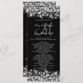 Programme de mariage Fête Étincelles Argent (Devant / Derrière)