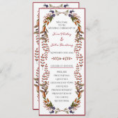 Programme de mariage Feuillage d'Automne (Devant / Derrière)