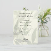 Programme de mariage feuille pâle (Debout devant)