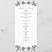Programme de mariage feuille tropicale or script (Dos)