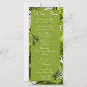 Programme de mariage Feuille vert (Dos)