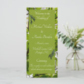 Programme de mariage Feuille vert (Debout devant)