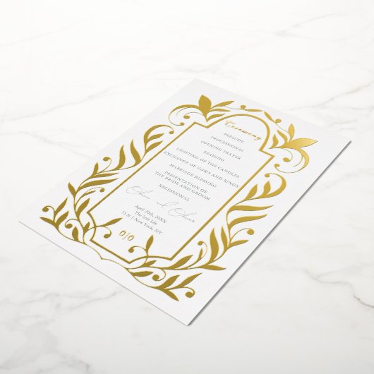 Programme de mariage Feuille vert (Rotation)