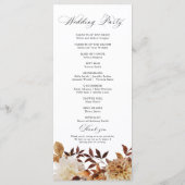 Programme de mariage Feuilles d'Automne (Dos)