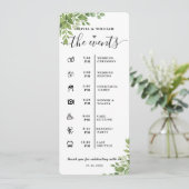 Programme de mariage Feuilles de Sauge Verte Ordre (Debout devant)