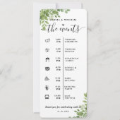 Programme de mariage Feuilles de Sauge Verte Ordre (Devant)