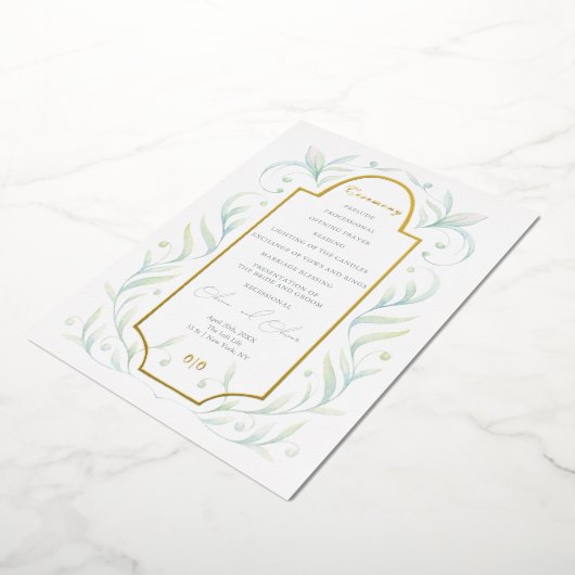 Programme de mariage Feuilles Vertes (Rotation)