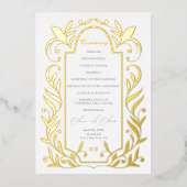 Programme de mariage Feuilles Vertes (Recto)