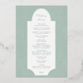 Programme de mariage Feuilles Vertes (Verso)