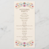 Programme de mariage Fiesta Boho (Dos)