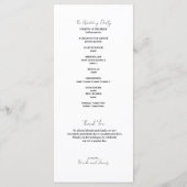 Programme de mariage Fiesta Cactus Cœur Jaune Amou (Dos)