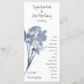 Programme de mariage Fleur Bleue Douce (Devant)