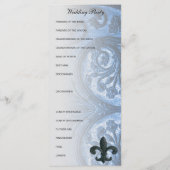 programme de MARIAGE "Fleur de lis en fer" argent/ (Dos)