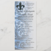programme de MARIAGE "Fleur de lis en fer" argent/ (Devant)
