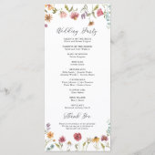 Programme de mariage fleur sauvage (Dos)