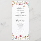 Programme de mariage fleur sauvage (Devant)