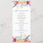 Programme de mariage Fleur sauvage coloré (Dos)