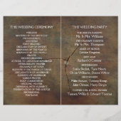 Programme de mariage fleur sauvage en chêne (Dos)