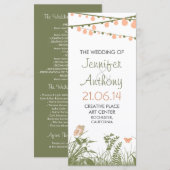 programme de mariage fleur sauvage lumineux et élé (Devant / Derrière)