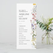 Programme de mariage fleur sauvage Programme de ma (Debout devant)