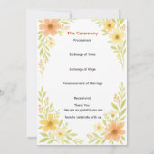 Programme de mariage Fleur sauvage rustique (Dos)