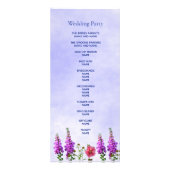 Programme de mariage fleur sauvage violet bleu (Dos)