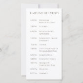 Programme de mariage - Fleurs blanches avec un coe (Dos)