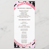 Programme de mariage - Fleurs de cerises noires et (Dos)
