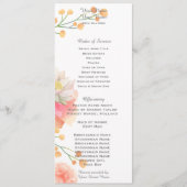 Programme de Mariage Fleurs de Pêche Tropicales (Devant)