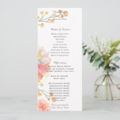 Programme de Mariage Fleurs de Pêche Tropicales (Debout devant)