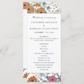 Programme de mariage Fleurs florales printanières  (Devant / Derrière)