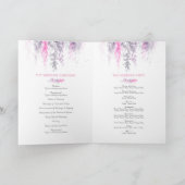Programme de mariage fleurs indigo violet rose (Intérieur)