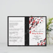 Programme de mariage Fleurs japonaises Rouge (Debout devant)