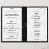 Programme de mariage Fleurs japonaises Rouge (Dos)