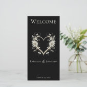 Programme de mariage - Fleurs modernes avec un coe (Debout devant)
