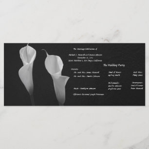 Programme de mariage Fleurs Noires et Blanches
