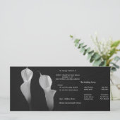 Programme de mariage Fleurs Noires et Blanches (Debout devant)