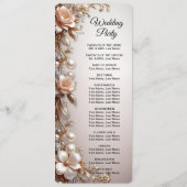Programme de mariage Fleurs roses et blanches tend (Dos)
