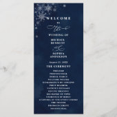 Programme de Mariage Flocons de Neige de Minuit (Devant)