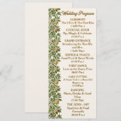 Programme de mariage floral à la fleur d'oranger d (Devant / Derrière)