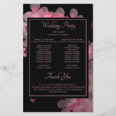 Programme de mariage floral à l'aquarelle délicate (Dos)