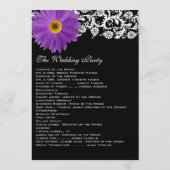 Programme de mariage floral à marguerite de Gerber (Dos)