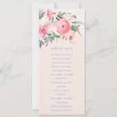 Programme de mariage floral aquarelle à l'orchidée (Dos)