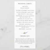 Programme de mariage floral aquarelle botanique po (Dos)