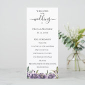 Programme de mariage floral aquarelle botanique po (Debout devant)