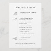 Programme de mariage floral aquarelle de Londres (Dos)