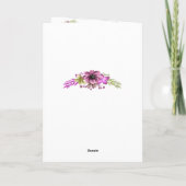 Programme de mariage floral aquarelle rose et vert (Dos)