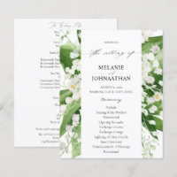 Programme de mariage floral au muguet de budget